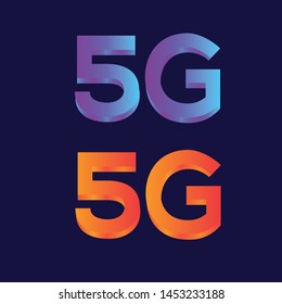 
5G 3D logo icon vector design