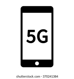 5G 5th generation mobile phone network wireless speed flat vector icon for apps and websites