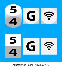 5g - 5th Generation Wireless Internet Network Connection Information Technology Illustration. Mobile devices telecommunication business web networking logotype vector illustration