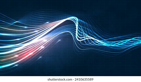 5G or 6G line mobile technology. wireless data network and connection. high-speed, futuristic background. technology light effect, abstract tech, innovation future data, internet network, big data. 