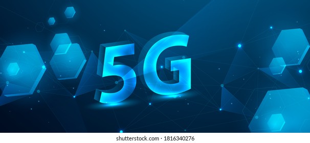 5G abstract technology communication concept vector background