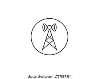 5g, antena, icono de celda. Ilustración vectorial, diseño plano.