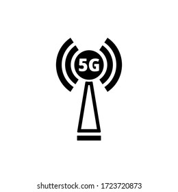 5g Antennensymbol. Netzwerk, Internet, Verbindungssymbol. Logo. Stock - Vektorgrafik