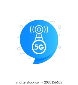 Icono de torre de antena 5G para web