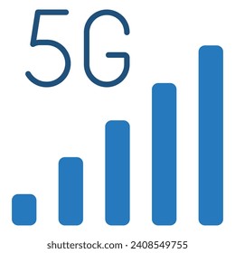 5G Ilustración vectorial de la línea de iconos de la barra