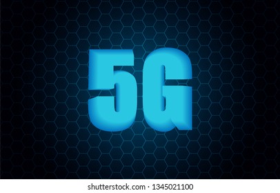 5G celebration abstract background. vector illustration. 