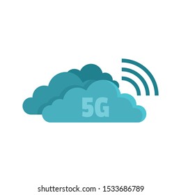 5G Cloud Technology Icon. Flat Illustration Of 5G Cloud Technology Vector Icon For Web Design