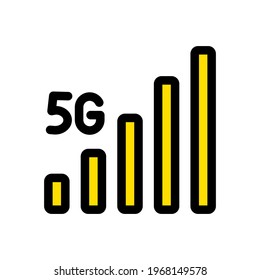 5g color vector icon. Network internet connection symbol or logo. Stock vector illustration in simple style
