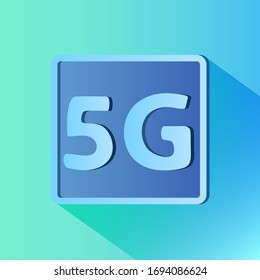 5g connection icon.Flat icon for web design.Vector illustration.
