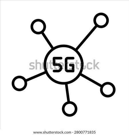 5G Connectivity icon line vector illustration
