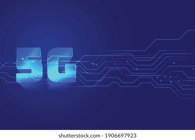 5g digital fast speed technology background