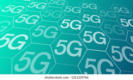 5G fast speed internet, vector background conception