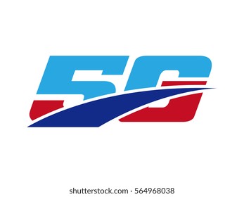 5G or five generation logo symbol vector