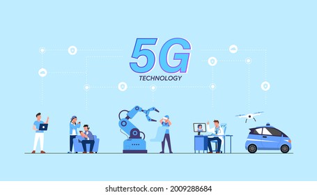 5G Global network high speed wireless internet wifi technology vector illustration. New generation internet mobile networks and smart city concept. speed, signal, network, technology, big data, Iot
