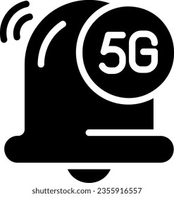 5g glyph icon illustration vector