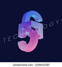 5G high speed communication technology. Vector illustration of 5G high speed communication symbol. Sketch for creativity.