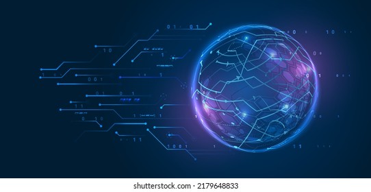 5G High-speed Information Transmission Technology. The Global Wireless Standard Concept. Hi-tech Communication Illustration On A Blue Background.