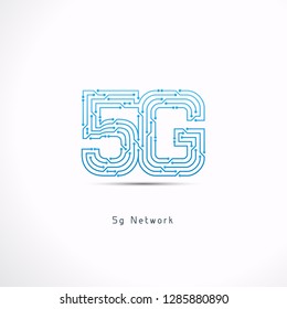 5G icon communication technology, Vector illustration.