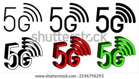 5g Icon, Fifth Generation Wireless Technology Icon Vector Art Illustration