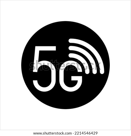 5g Icon, Fifth Generation Wireless Technology Icon Vector Art Illustration