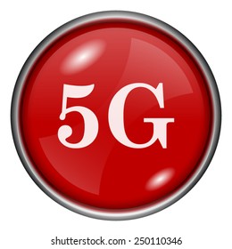 5G icon. Internet button on white background. 