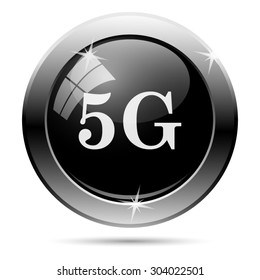 5G icon. Internet button on white background. EPS10 vector 