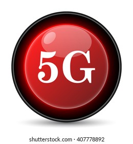 5G icon. Internet button on white background. EPS10 vector