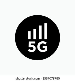 5G Icon For Internet and Electronic Devices - Vector, Sign and Symbol.