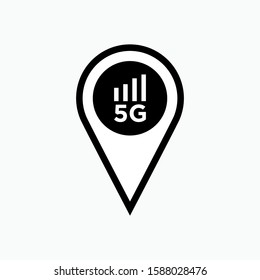 5G Icon For Internet and Electronic Devices - Vector, Sign and Symbol.