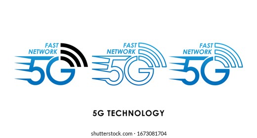 5G icon logo vector illustration. 5G internet connection vector template design. 5G network technology vector illustration for website, sign, symbol, logo, app, UI.