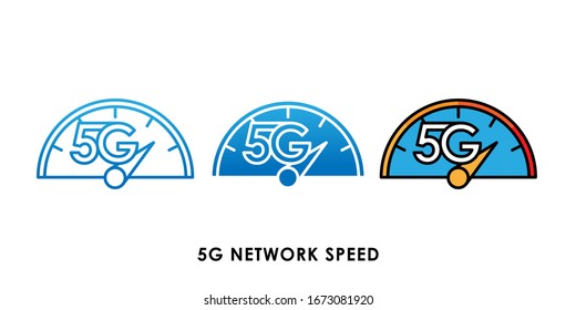 5G icon logo vector illustration. 5G internet connection vector template design. 5G network technology vector illustration for website, sign, symbol, logo, app, UI.