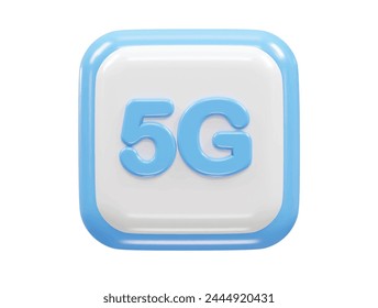 elemento de ilustración 3d de representación de iconos 5g