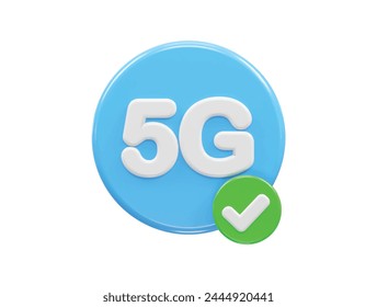 5g icon rendering 3d illustration element