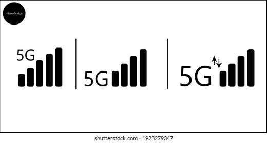 5G Icon set. Transparent icon. 