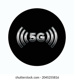 5G Icon. Teechnology Communication Symbol  - Vector. 