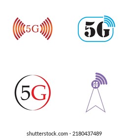 5g icon template vector logo illustration
