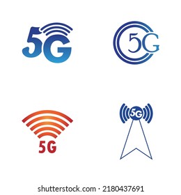 5g ilustración de logotipo vectorial de plantilla de icono