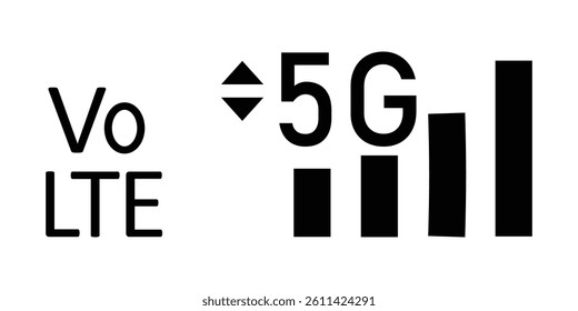 5G icon vector illustration. 5g network status. Signal reception bar icon. Network wireless technology icons. 