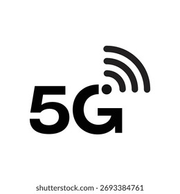 5G icon vector network coverage area template symbol