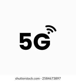 5G Icon, vector, sign and symbol for internet and electronic devices fully editable vector template	