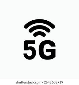 5G Icon, vector, sign and symbol for internet and electronic devices fully editable vector template