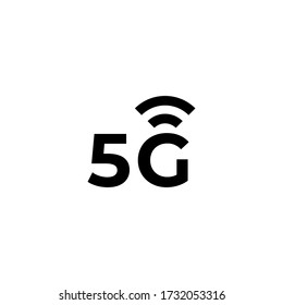 símbolo de red 5G vector de icono.5G símbolo de comunicación.5G