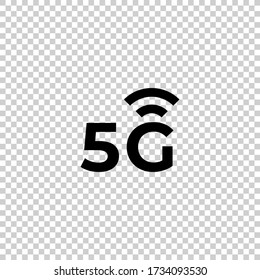 5G Icon Vektor.5G Netzwerksymbol.5G Kommunikationszeichen
