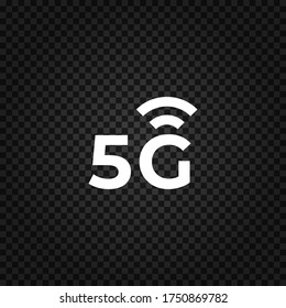 5G icon vector.5G network symbol.5G communication sign