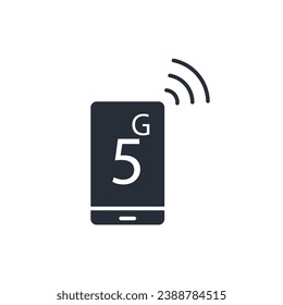5g Symbol. vector.Editable stroke.linear style sign for use web design,logo.Symbol illustration.