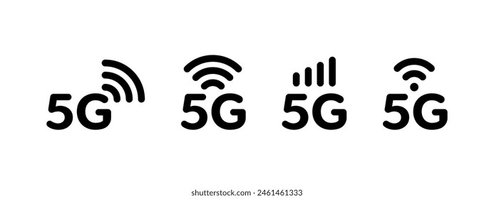 5G icons. Network wireless technology icons