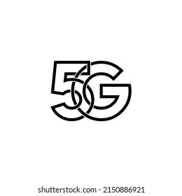 5.ª letra inicial diseño del logotipo de monograma
