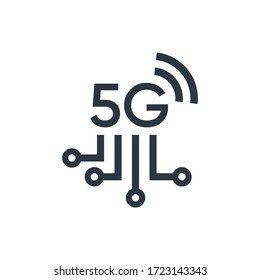 5g Internet Connection Icon Vector Design 
