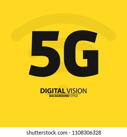 5g Internet Connection Speed Sign Over Futuristic Low Poly Mesh Wireframe On Blue Background Vector Illustration. 5G Vector Icon. 5th Generation Wireless Internet Network Connection Information