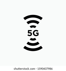 5G For Internet & Electronic Device Icon - Vector, Sign and Symbol for Design, Presentation, Website or Apps Elements.